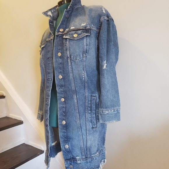 Zara Trafaluc Distressed Jean Jacket - Picture 8 of 11